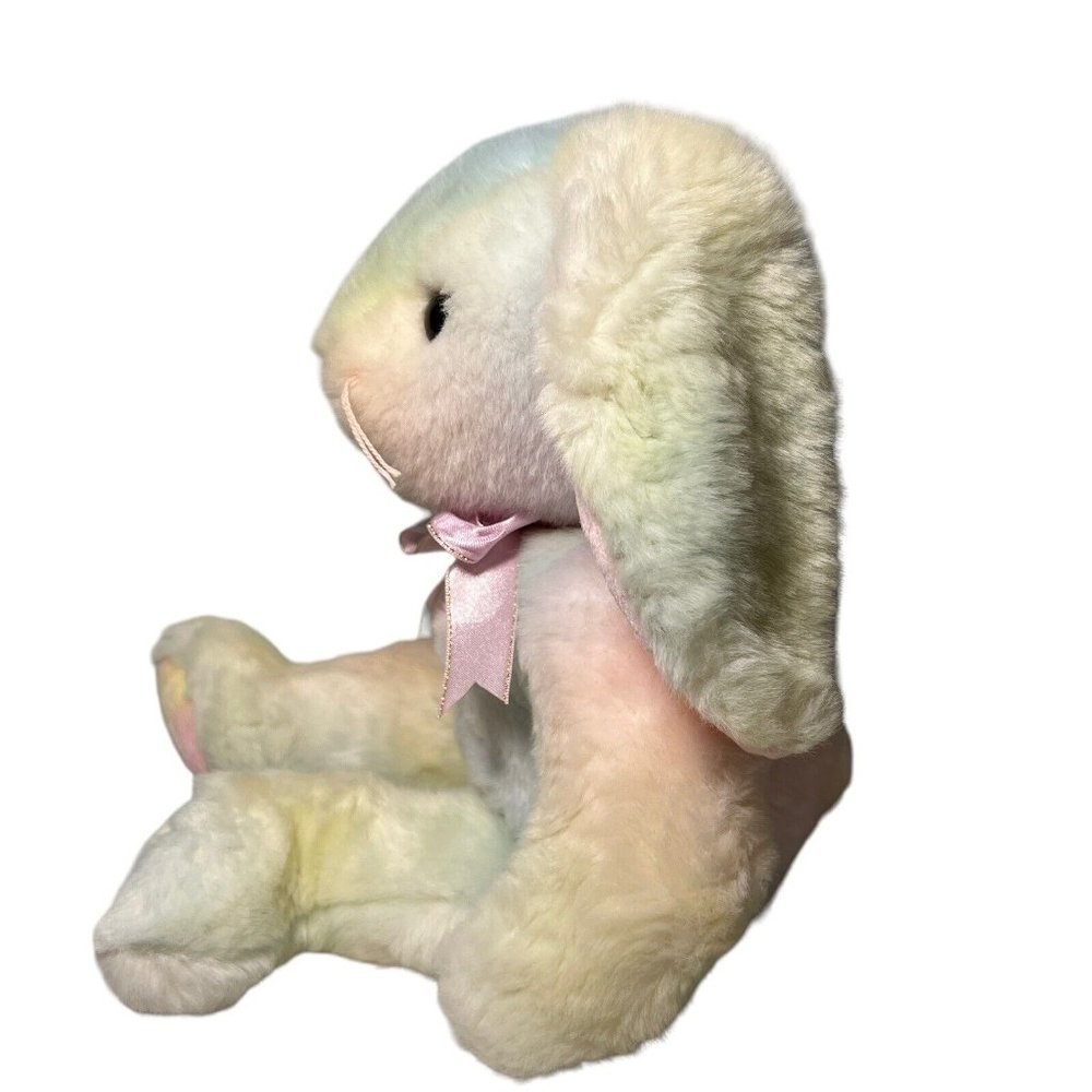 Vintage Ty Hippie Hippy Pastel Watercolor Bunny Rabbit Plush Stuffed Animal 13" - Picture 6 of 13